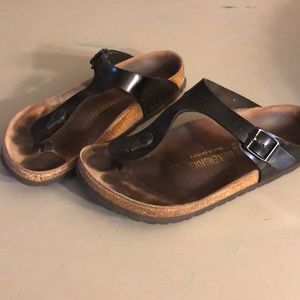 Patent black Birkenstocks